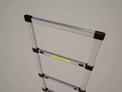 Industrial Extension Ladder Low-poly 3D model