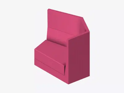 Furniture - Seating - Contemporary - Scoop - Medium Back - Right Low-poly 3D model