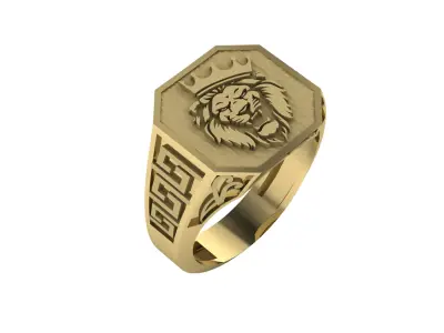 LION  RING 3D model