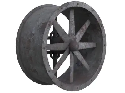 Axial Flow Fan 1 Old Low-poly 3D model