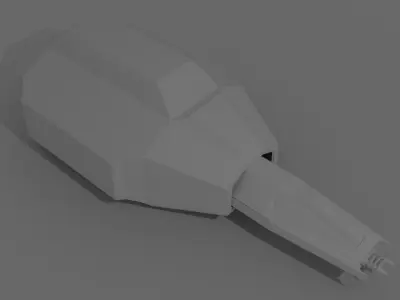 Blender 3d Space Ship Module with different 3d format of files Free 3D model