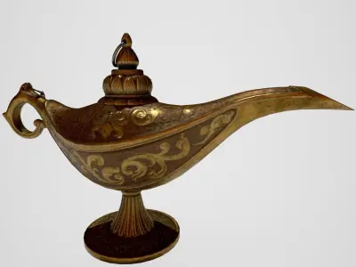 vintage the Genie lamp PBR low poly Low-poly 3D model