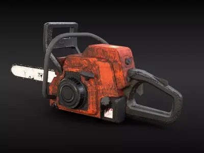 Generic Modern Old Gas Chainsaw 3D model