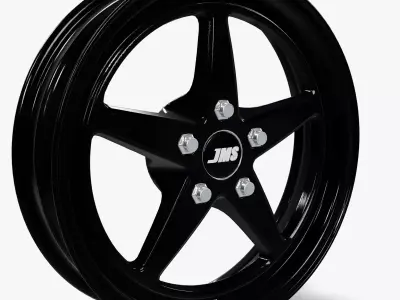 JMS Avenger Series Race Front Wheel Black 3D model