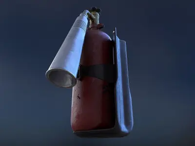 Old Fire Extinguisher Low-poly 3D model order