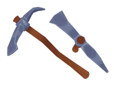 Iron Pickaxe - Hand Painted 3D model