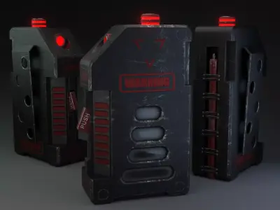 Hardsurface detonator Free low-poly 3D model