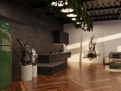 office Industrial Scene 3ds max  3D model