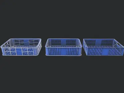 Plastic Basket 01 Low-poly 3D model