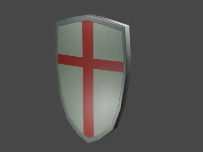 shield Low-poly 3D model 4