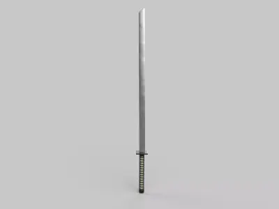 Sword samurai Low-poly 3D model order
