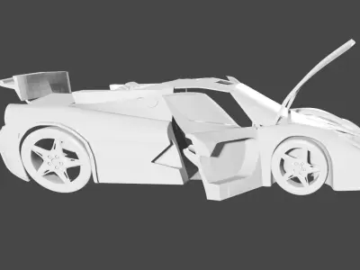 Ferrari 3D MODEL FOR FREE Free low-poly 3D model