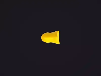 Yellow Dodo Beak 3D model