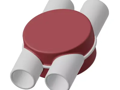 Electrical Four Way Junction Box Toy 3D model