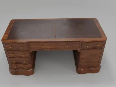 Vintage Desk - Low Poly Low-poly 3D model