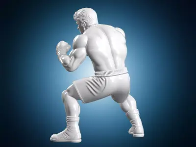Rocky Balboa Training Figure 3D Printable 3D print model