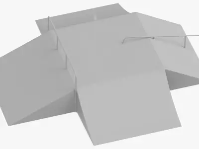 Skate Ramp - Fun Box 02 Free 3D model