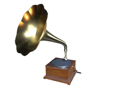 gramophone 3D model 3