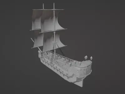 SAIL WARSHIP 3D model purchase