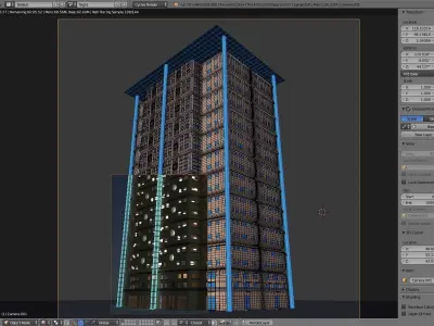 Sci-Fi 1 tall building - tall building 3D model
