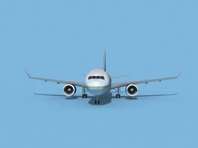 Boeing 767-400 United Airlines 3 3D model