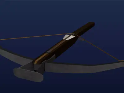 Simple Medieval CrossBow Low-poly 3D model