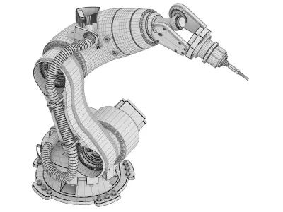 mechanical arm Low-poly 3D model get