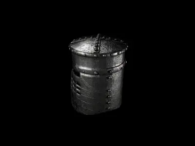Steel Helmet Free low-poly 3D model