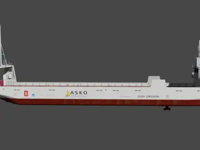 Autonomous electric vessels 3D model Low-poly 3D model