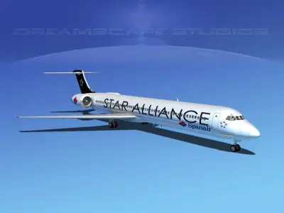 McDonnell Douglas MD-80 Star Alliance 3D model