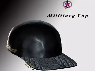 Military Cap-01 Low-poly 3D model