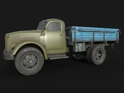 GAZ-51 old military truck 3D model