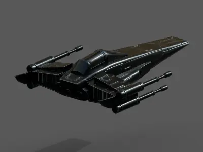 Spaceship starship scifi space futuristic cyborg Generic  Low-poly 3D model purchase