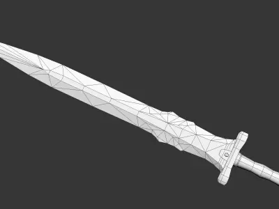 Sword Low-poly 3D model 44