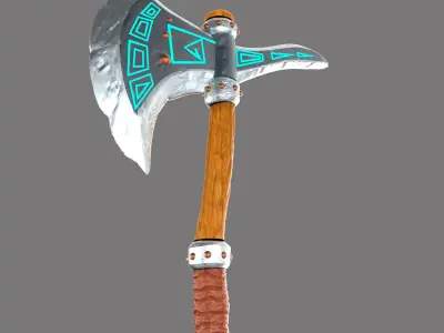 Axe -game ready model viking Low-poly 3D model