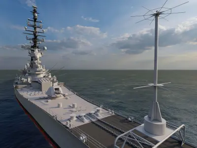 USS MISSOURI BB-63 3D model