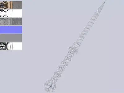 Vampire hunter weapon Low-poly 3D model