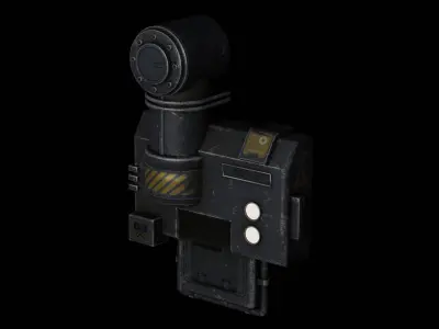 Sci-Fi-Industrial Pipe Low-poly 3D model