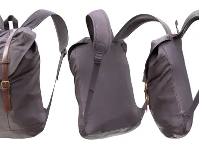 Man and Woman in Backpack 56 3D model