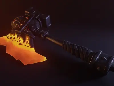 Stylized Mellee Weapons GameReady LowPoly 3D models 3D Model Pack