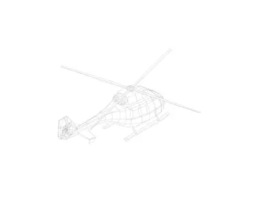 Cartoon Low Poly Helicopter Free low-poly 3D model