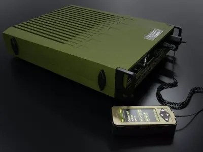 Military Tactical Field Radio Low-poly 3D model