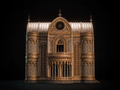 GOTHIC MODULAR BUILDING 8 Low-poly 3D model