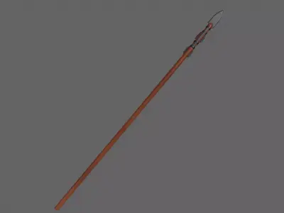PBR Spear V3c Low-poly 3D model
