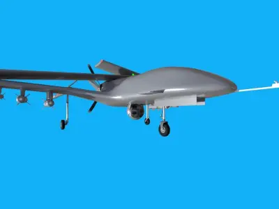 ASELSAN CATS Military Drone Surveillance Camera  Free low-poly 3D model