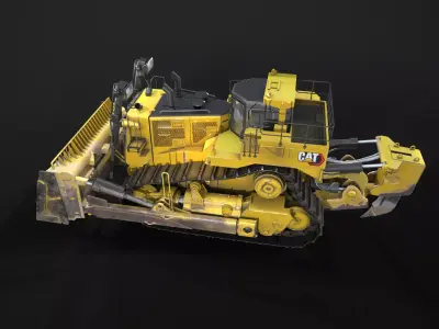 Bulldozer Low-poly 3D model from CGTrader - Low-poly