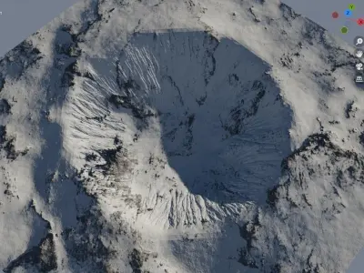 Snow crater Free 3D model