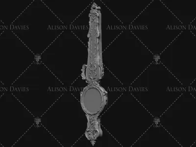 Antique Barometer French 18th century printable  3D print model