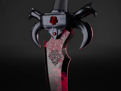 Lust Dagger Low-poly 3D model