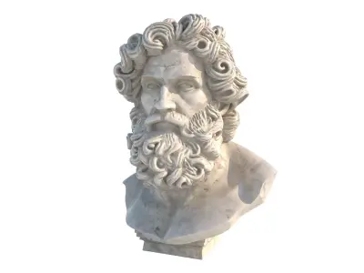 zues bust Low-poly 3D model